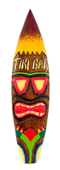 Wood Surf Tiki Bar Sign Natural 60cm