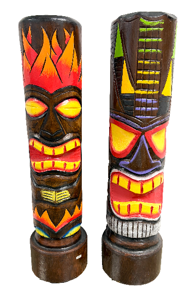 Wood Tiki Log - Assorted Designs 70cm