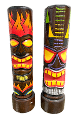 Wood Tiki Log - Assorted Designs 70cm