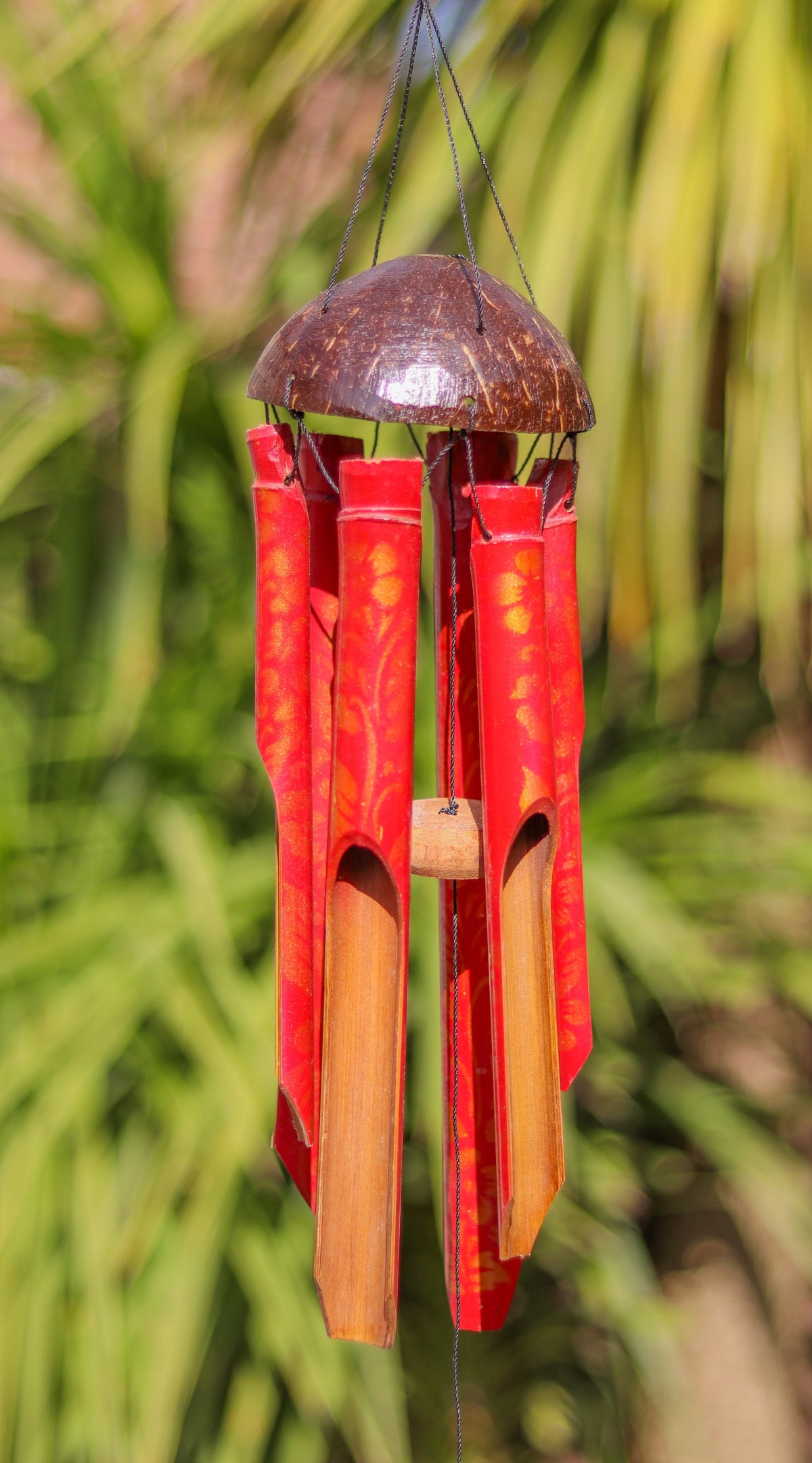 Red Flower Bamboo Windchime