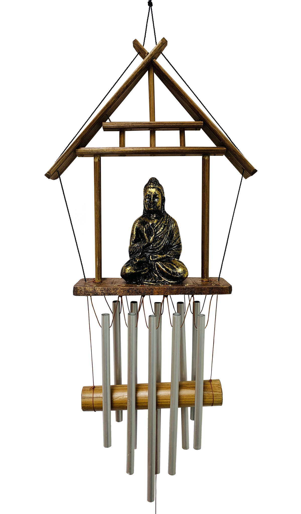 Buddha in Temple Bamboo Wind Chime