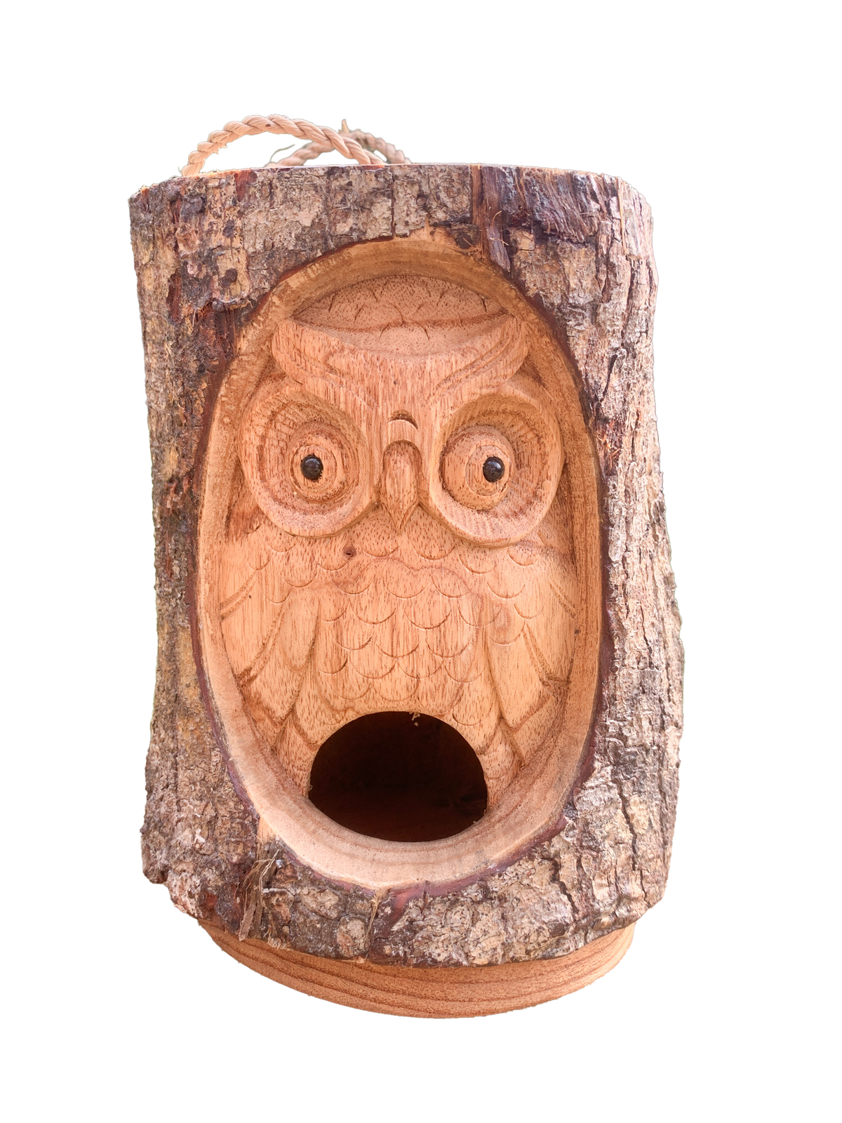 Wooden Owl Bird House