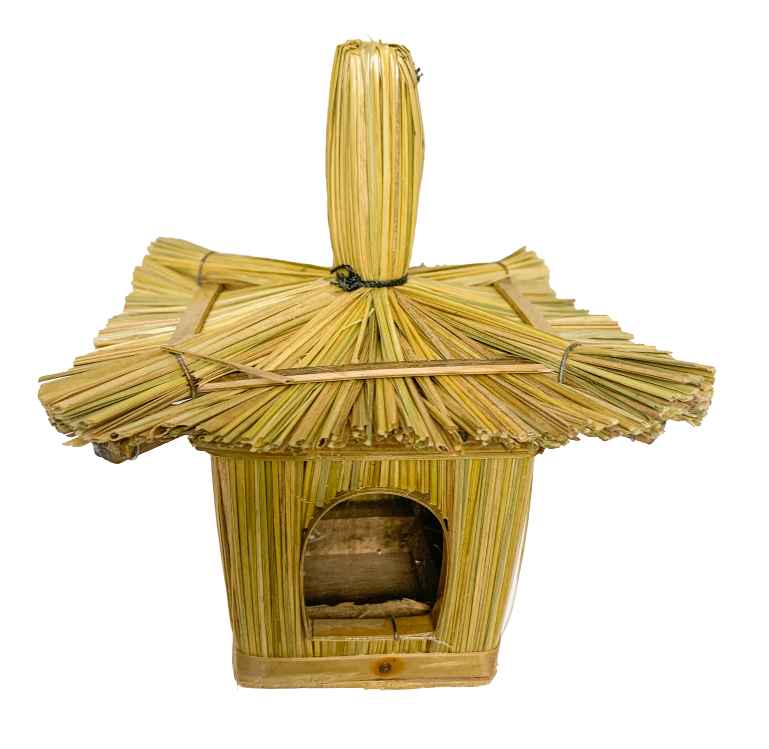 Straw Bird House - Square