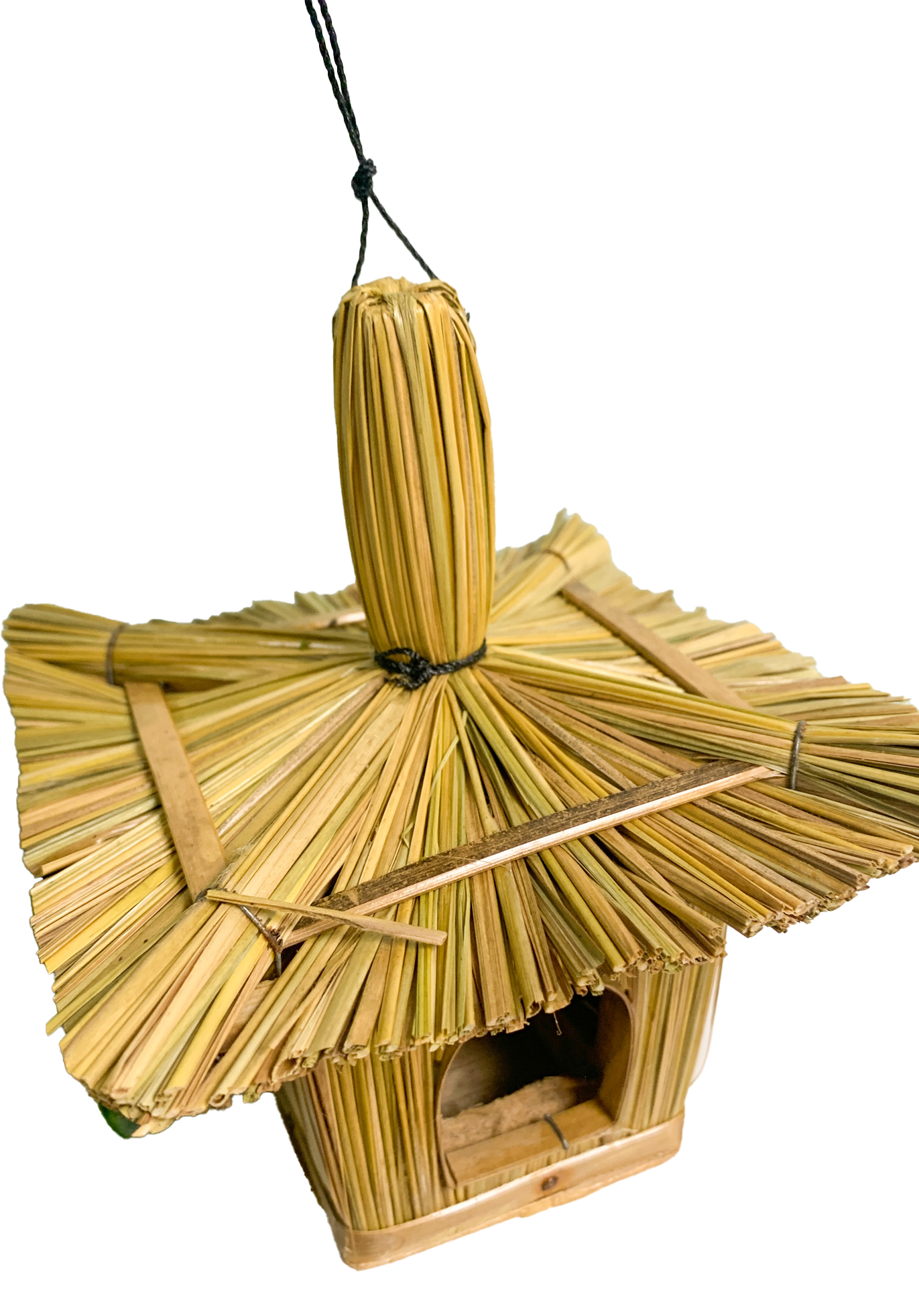 Straw Bird House - Square