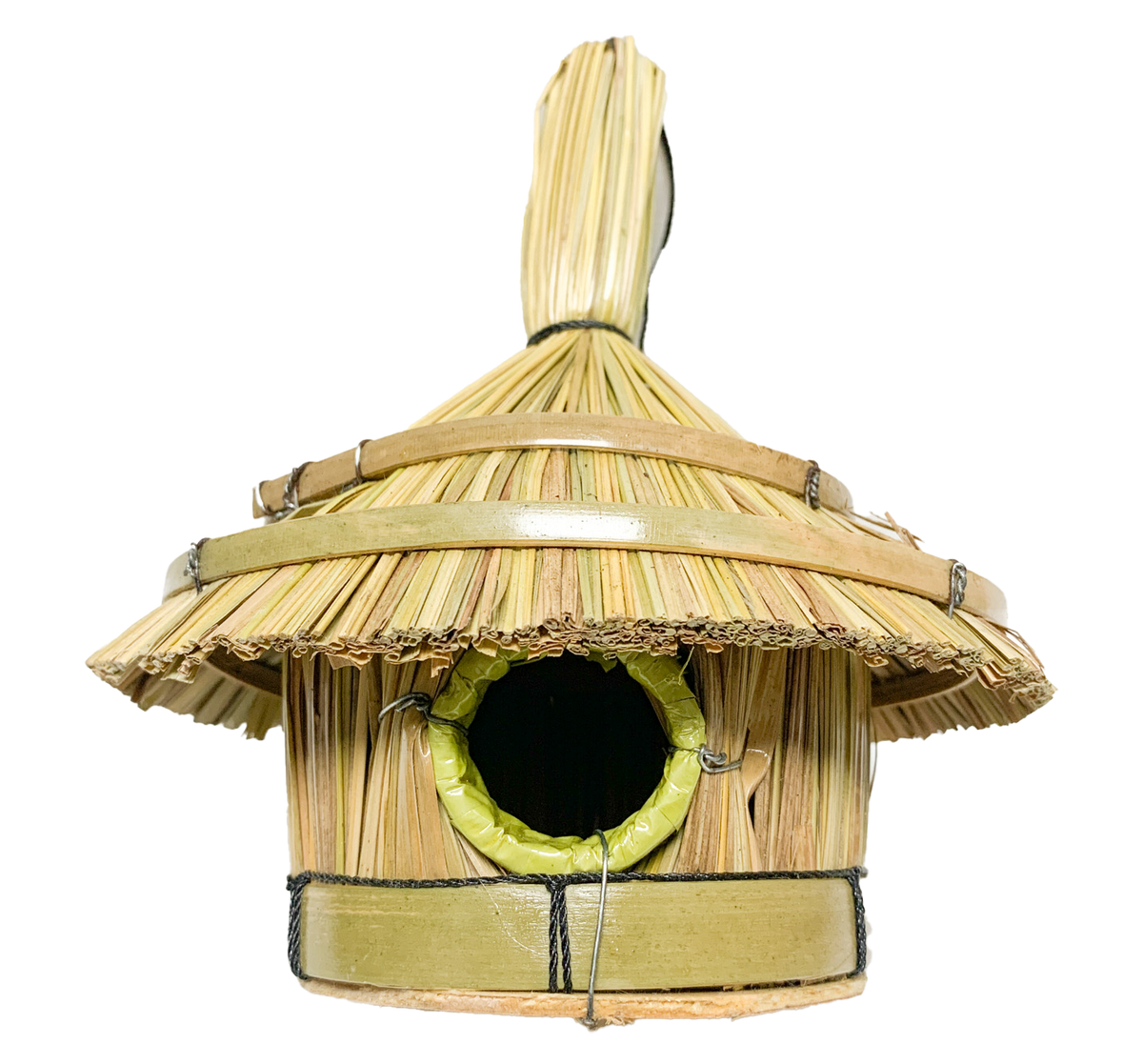 Straw Bird House - Round