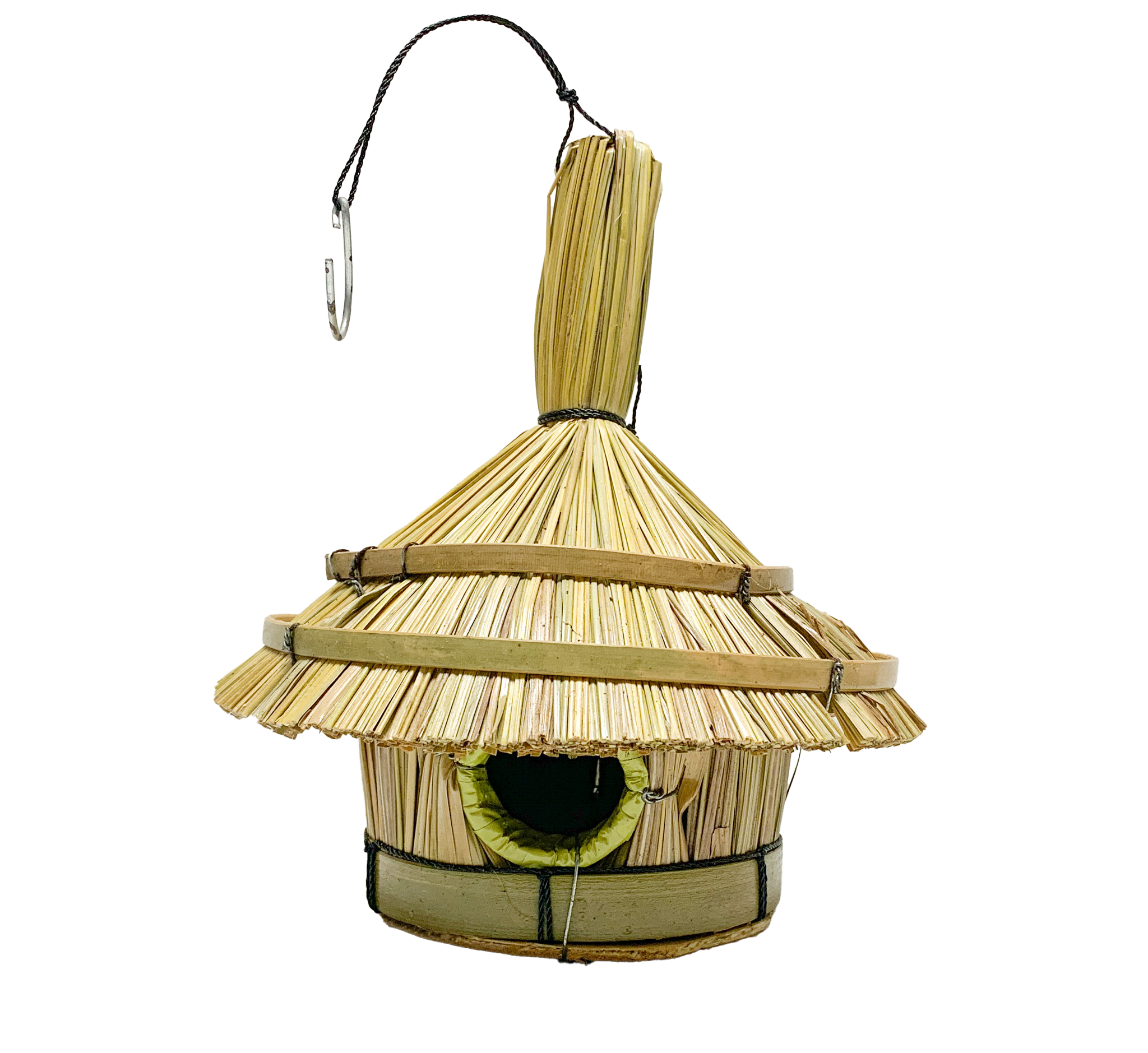 Straw Bird House - Round
