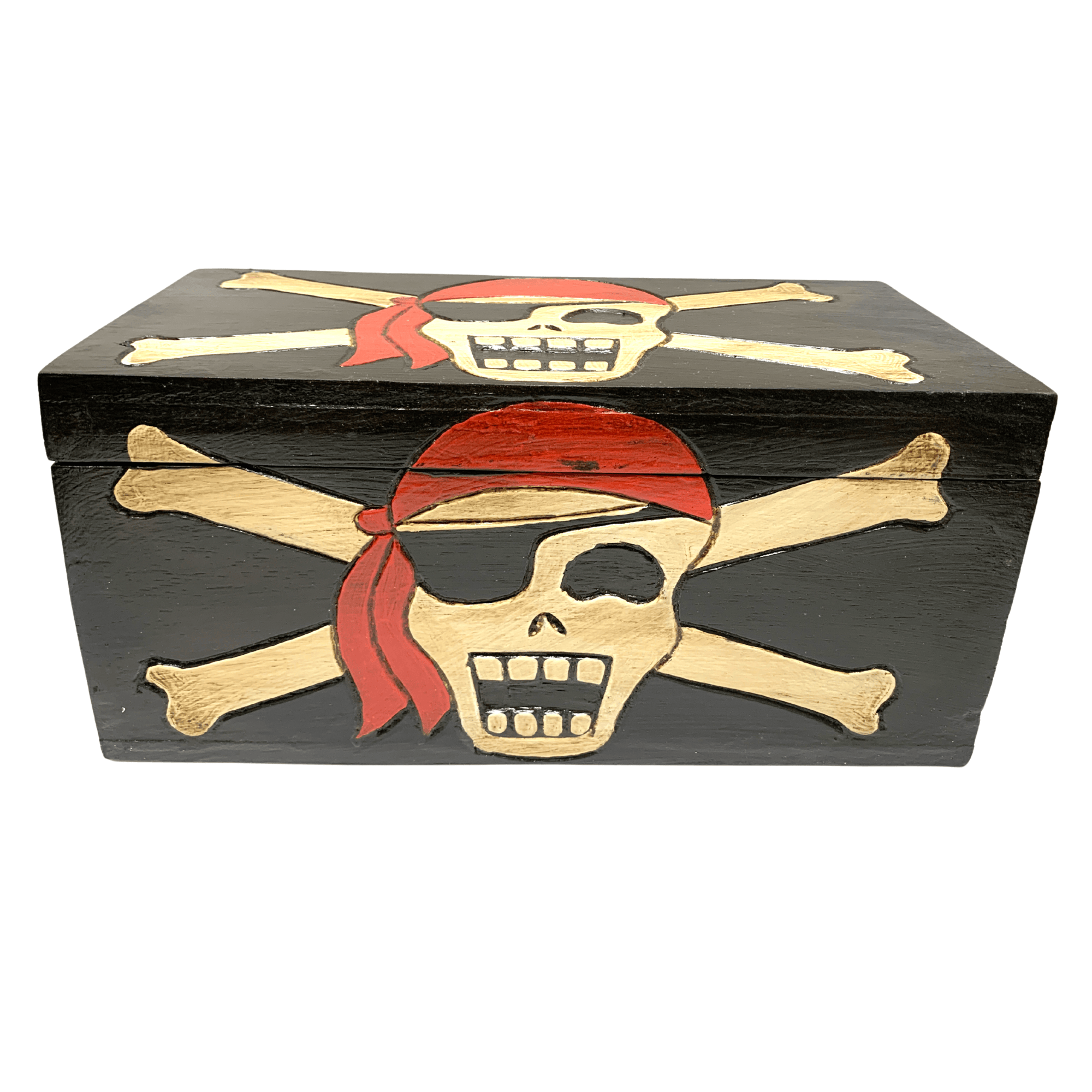 Wood Pirate Box Set of Three Small