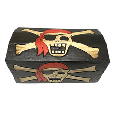 Wood Pirate Box Set of Three Small
