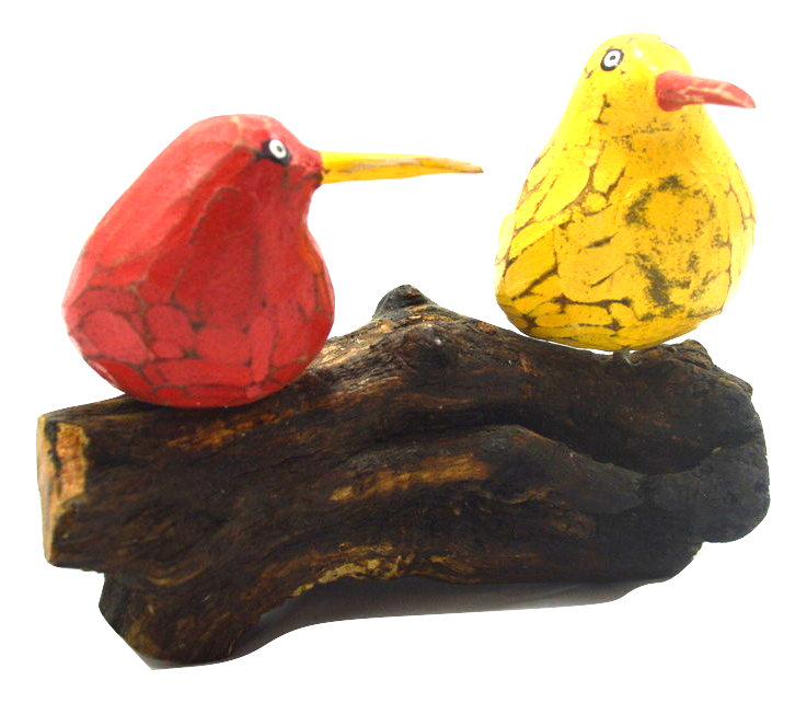 Bool Bird Multicoloured x 2 on Coffee Root