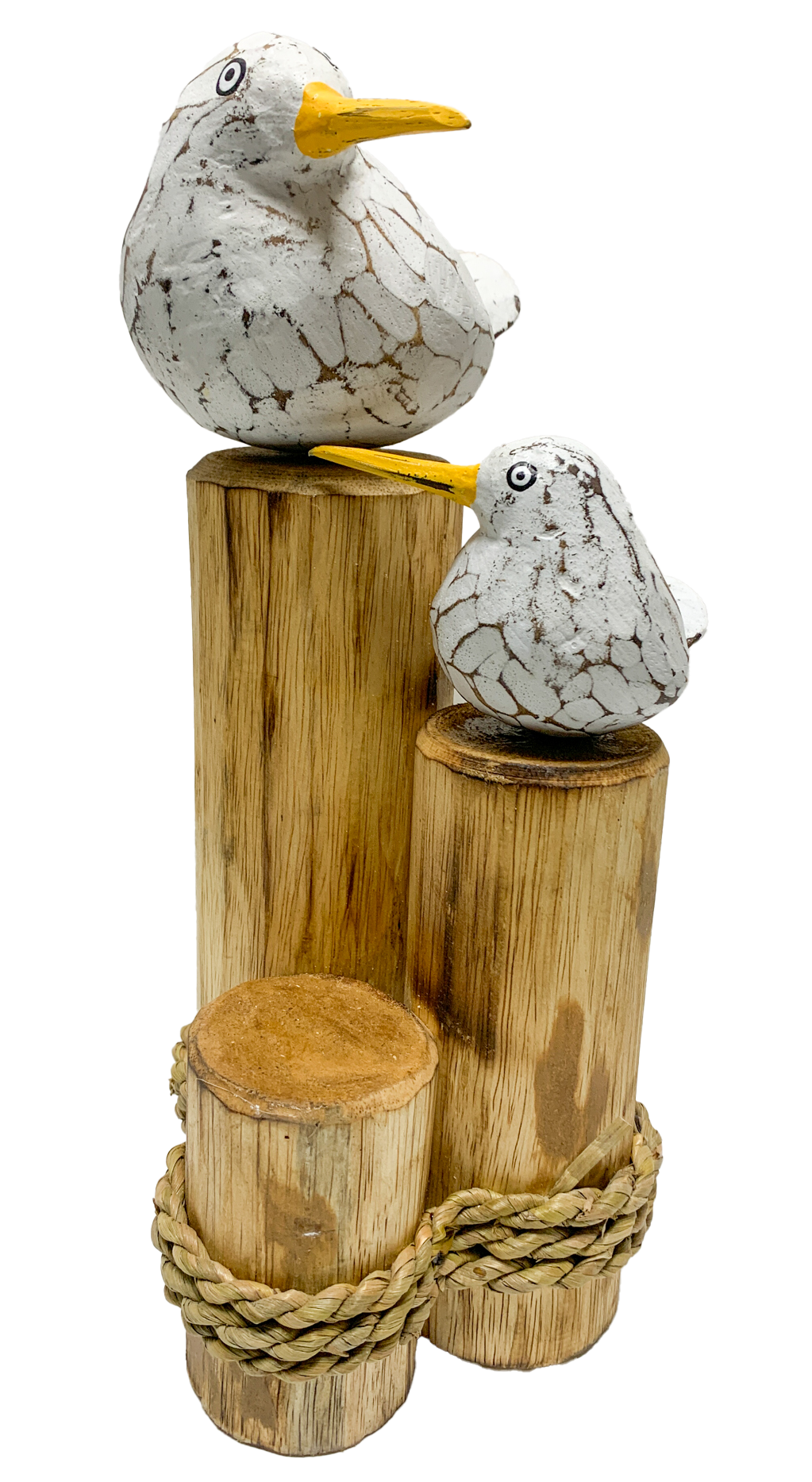 Handpainted Carved Wooden Boolbird Baby