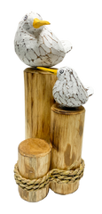 Handpainted Carved Wooden Boolbird Baby