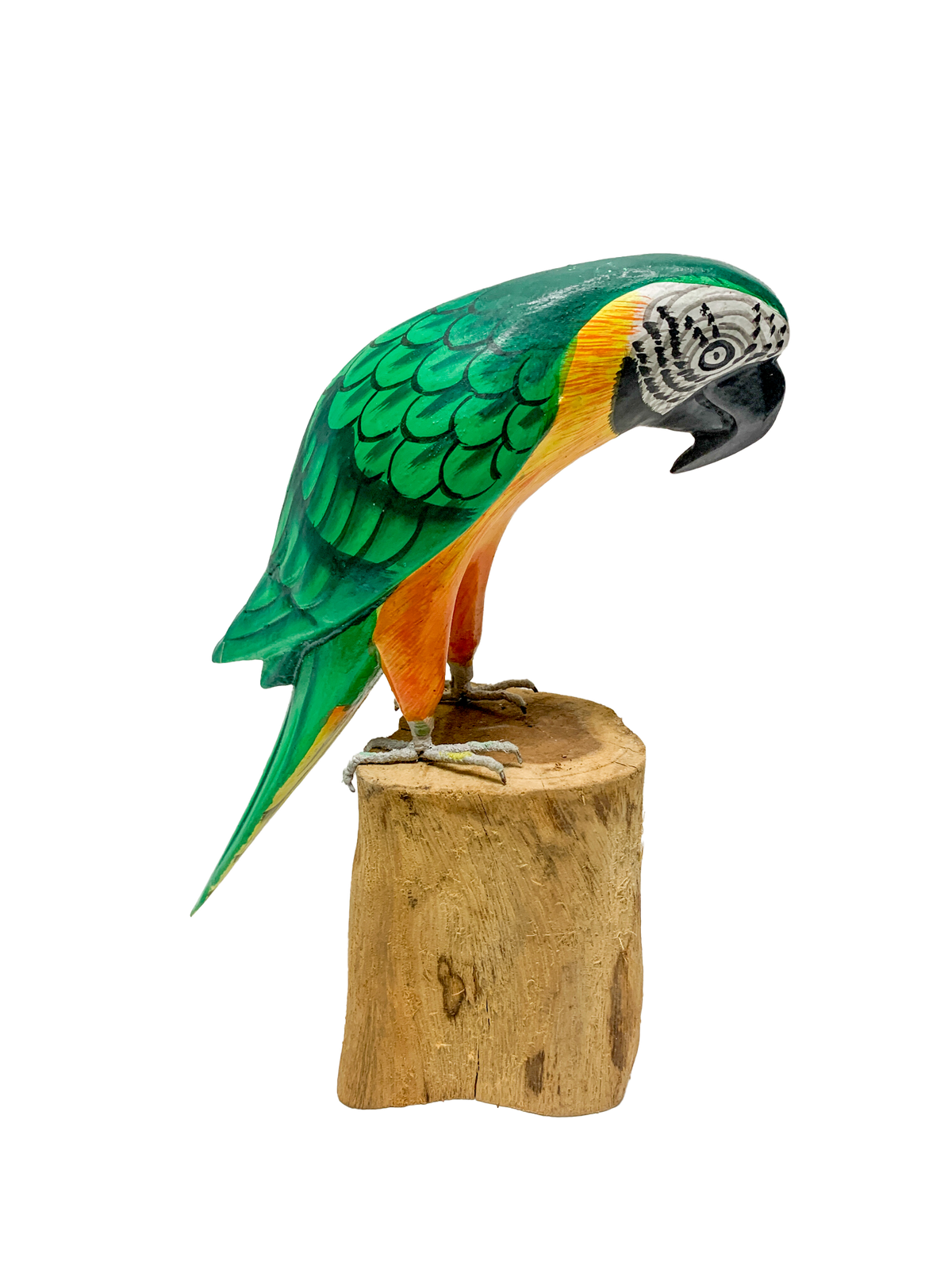 Handpainted Carved Wooden Macaw