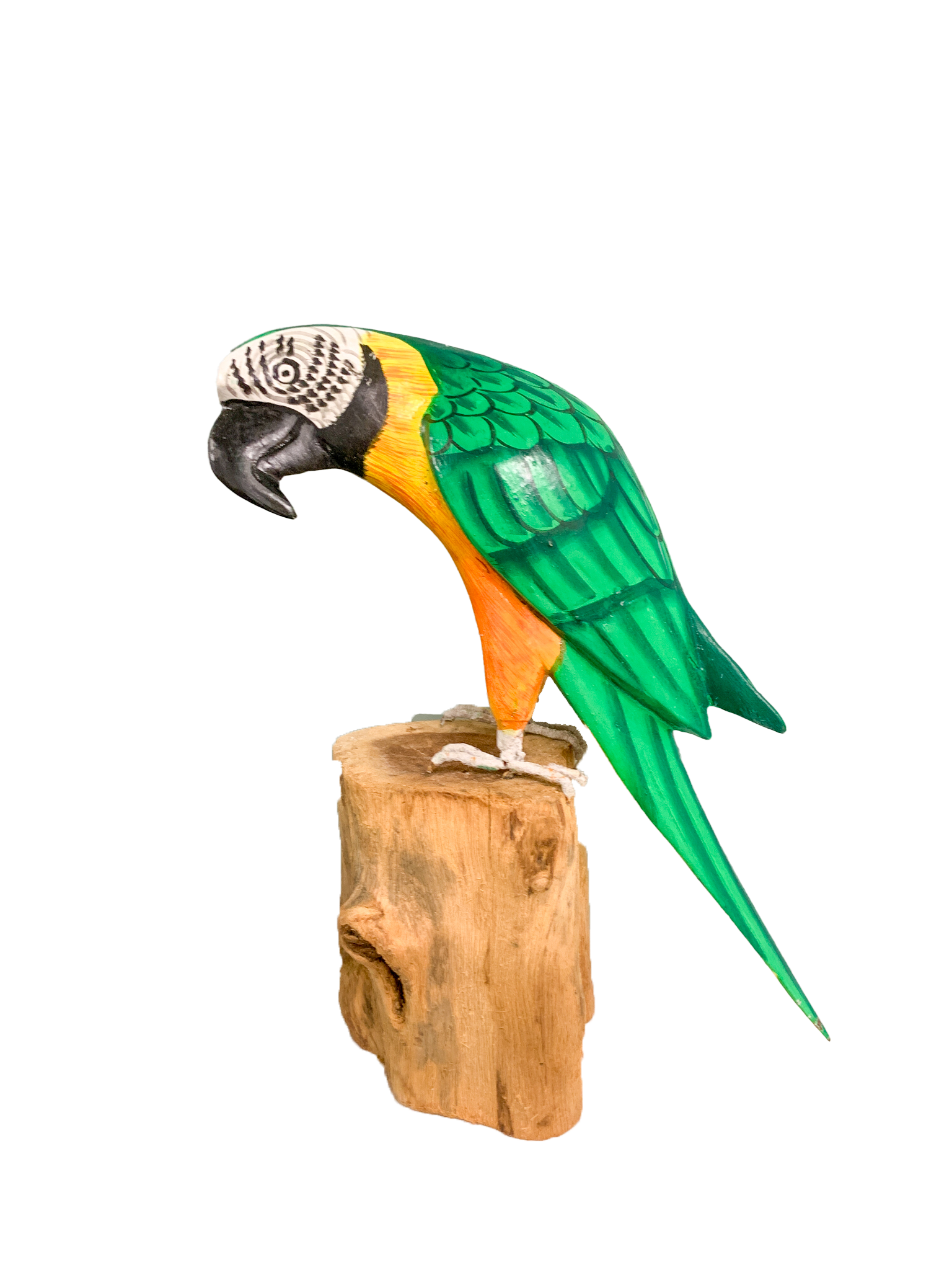 Handpainted Carved Wooden Macaw