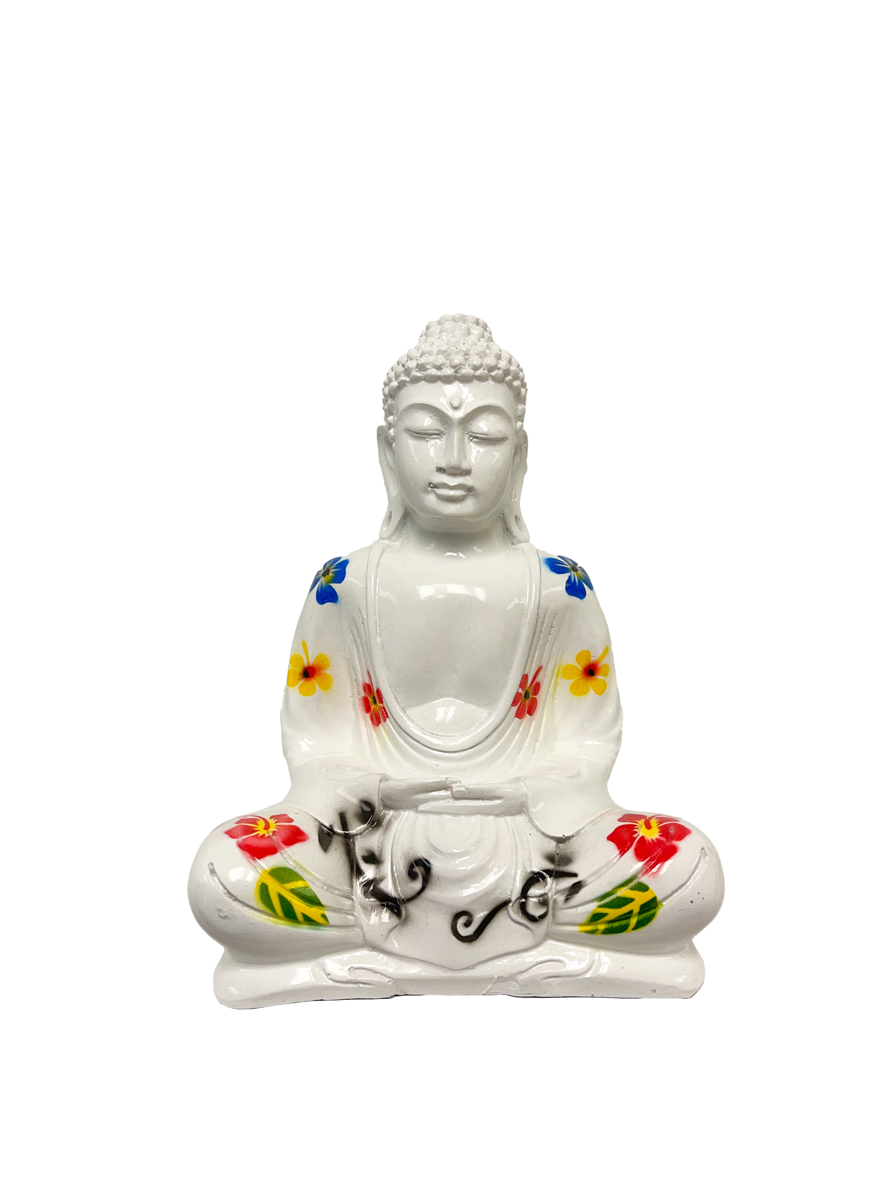 Resin Flower Buddha White - Various Sizes