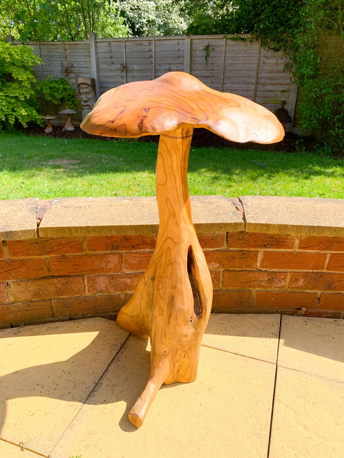 Freestanding Teak Mushroom 80cm