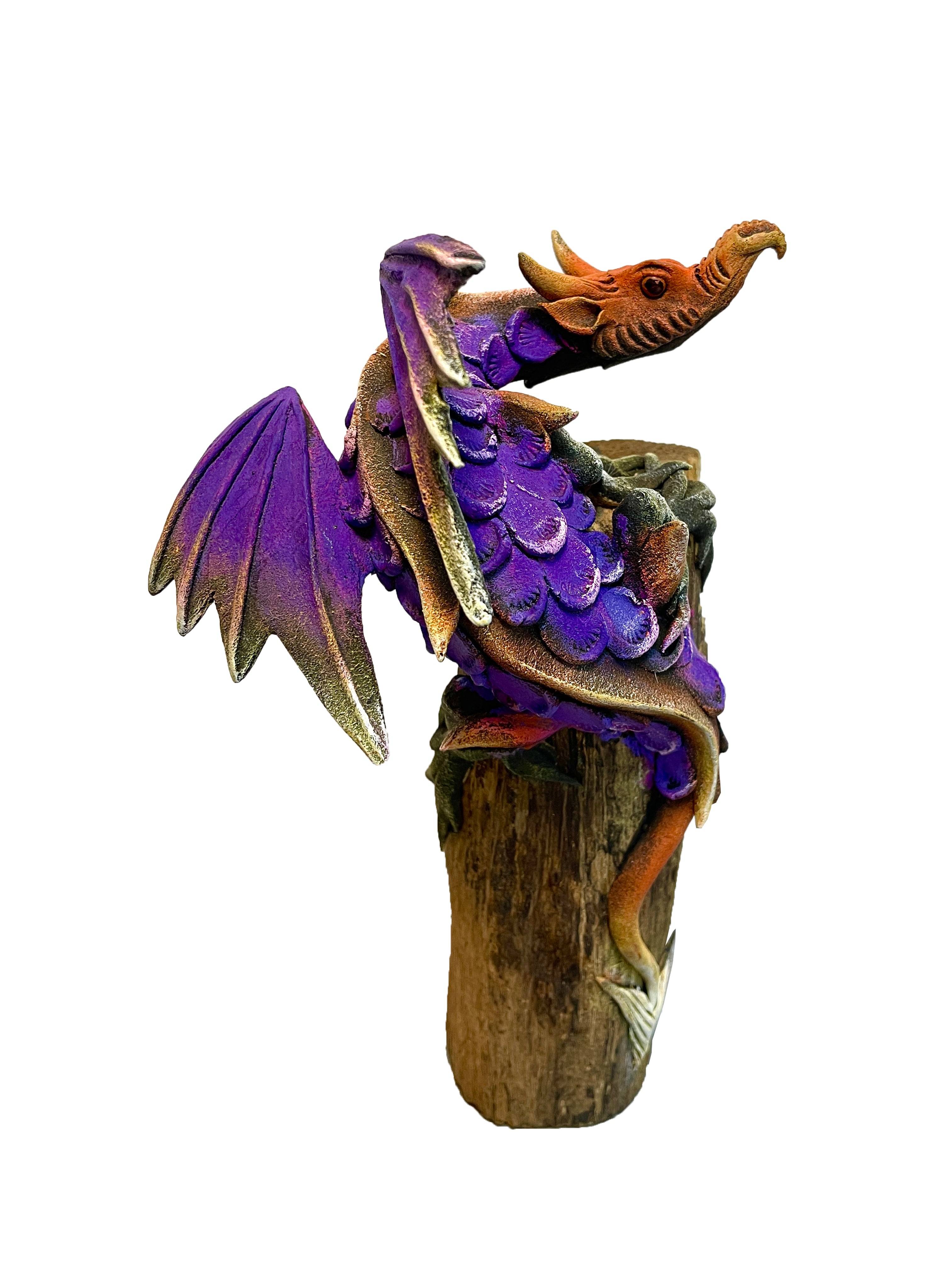 Winged Dragon On Wood