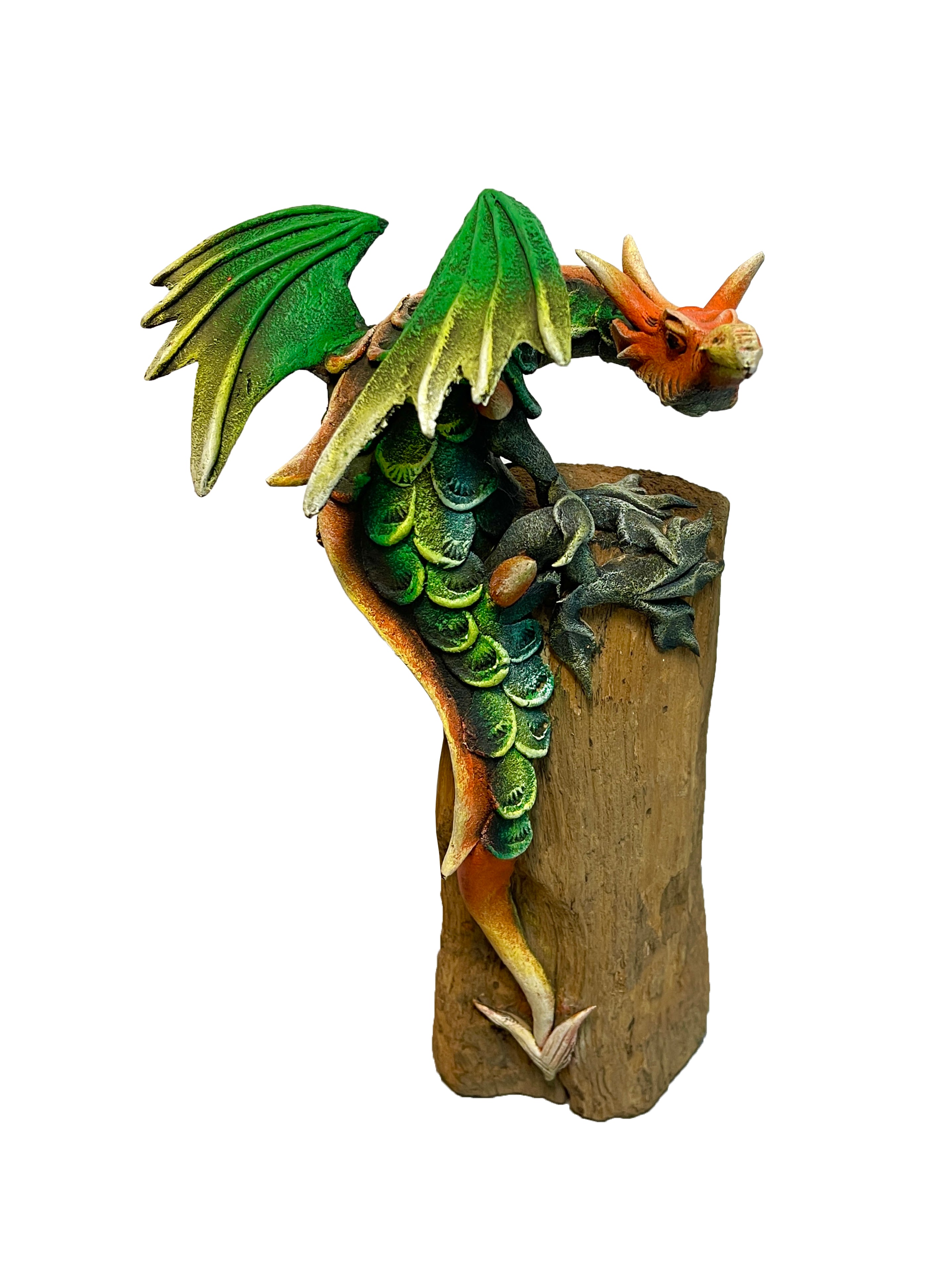 Winged Dragon On Wood