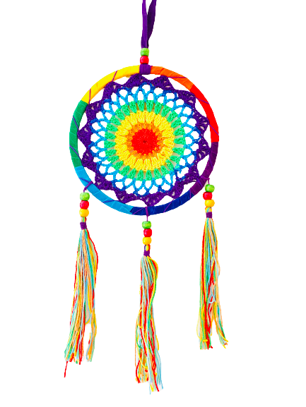 Crochet Dreamcatcher Rainbow - Various Sizes