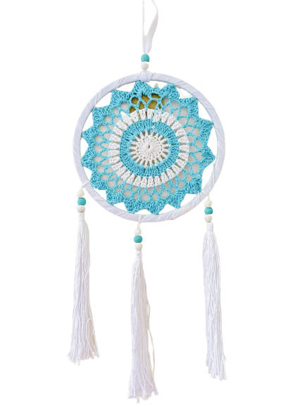 Dreamcatcher Crochet Turquoise Pastel - Various Sizes