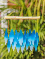 Glass Windchime Mirage - Blue/White