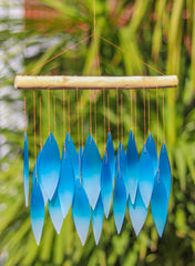 Glass Windchime Mirage - Blue/White