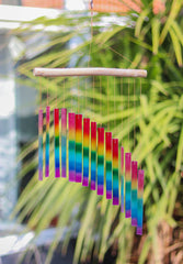 Glass Chime Sloping Rectangle - Rainbow