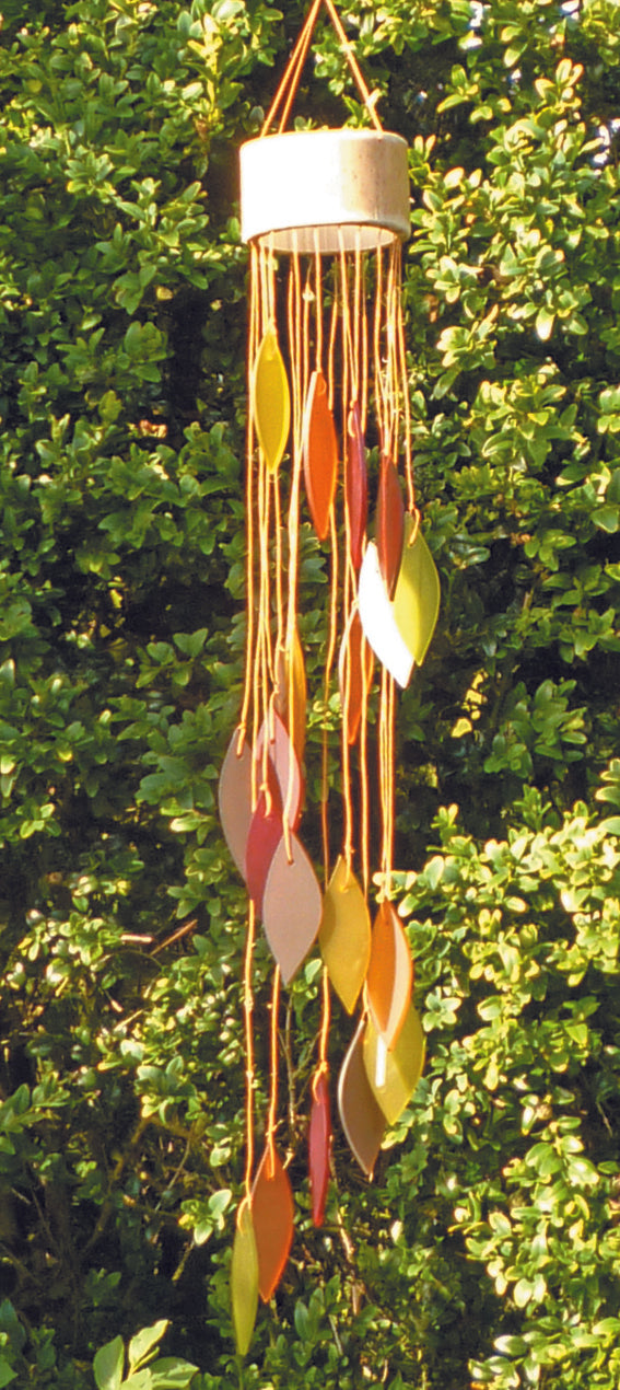 Glass Windchime Spiral - Sunset