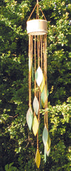 Glass Windchime Spiral - Green