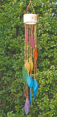 Glass Windchime Spiral - Rainbow