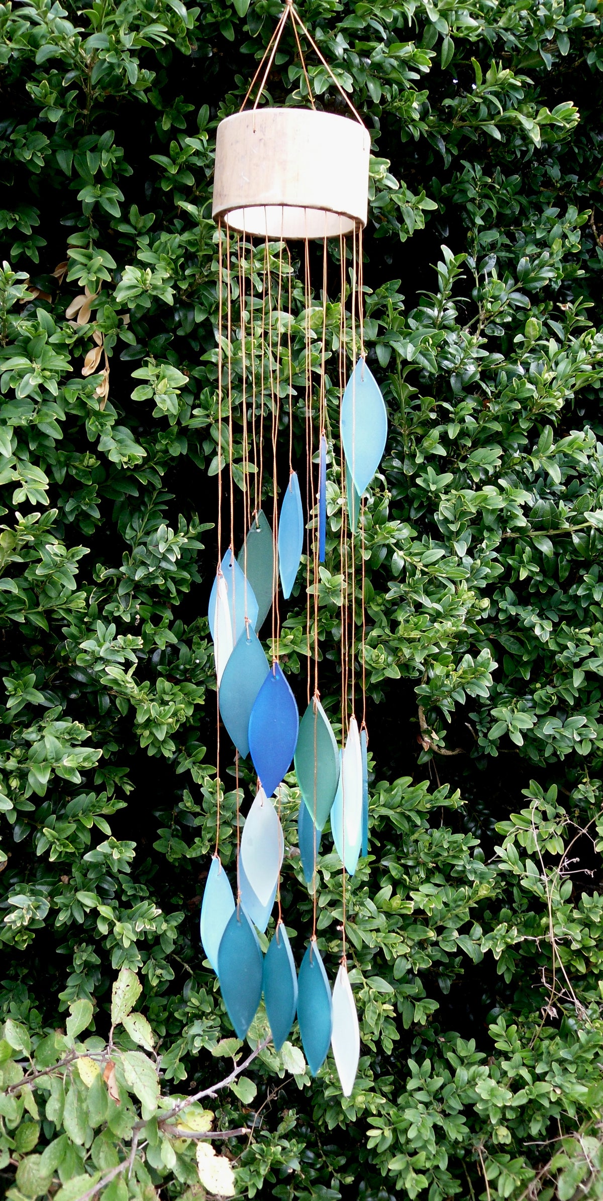 Glass Windchime Spiral - Turquoise