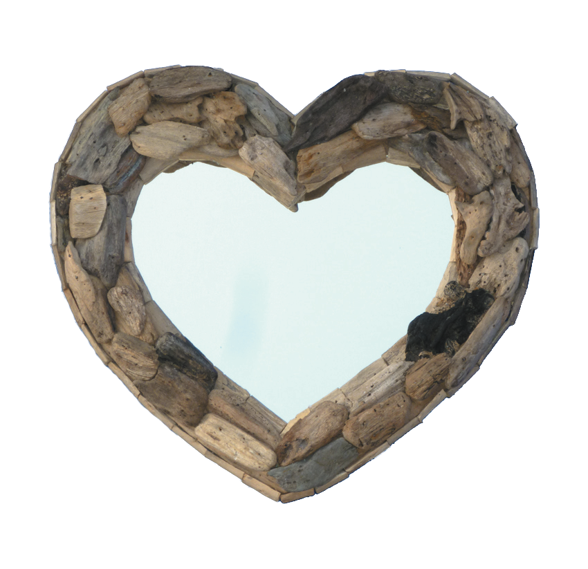 Heart Driftwood Mirror - Various Sizes