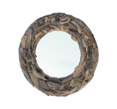 Round Driftwood Mirror