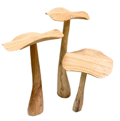 Set of Three Freestanding Toadstools - 40cm / 50cm / 60cm