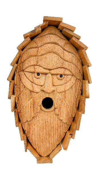 Wood Greenman Birdhouse Large