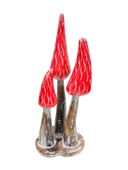 Red Wooden Morel Mushrooms with Base