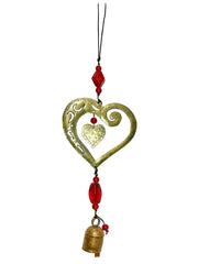 Iron Wind Chime - Heart with hanger