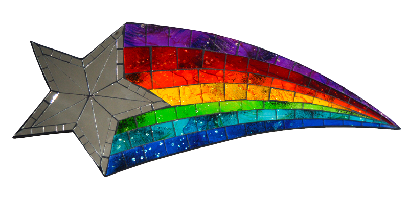 Mosaic Wall Plaque Shooting Star
