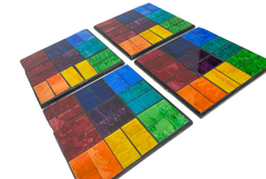 Square Mosaic Coaster - Rainbow Tiles Set of Four