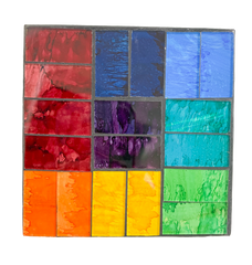 Square Mosaic Coaster - Rainbow Tiles Set of Four