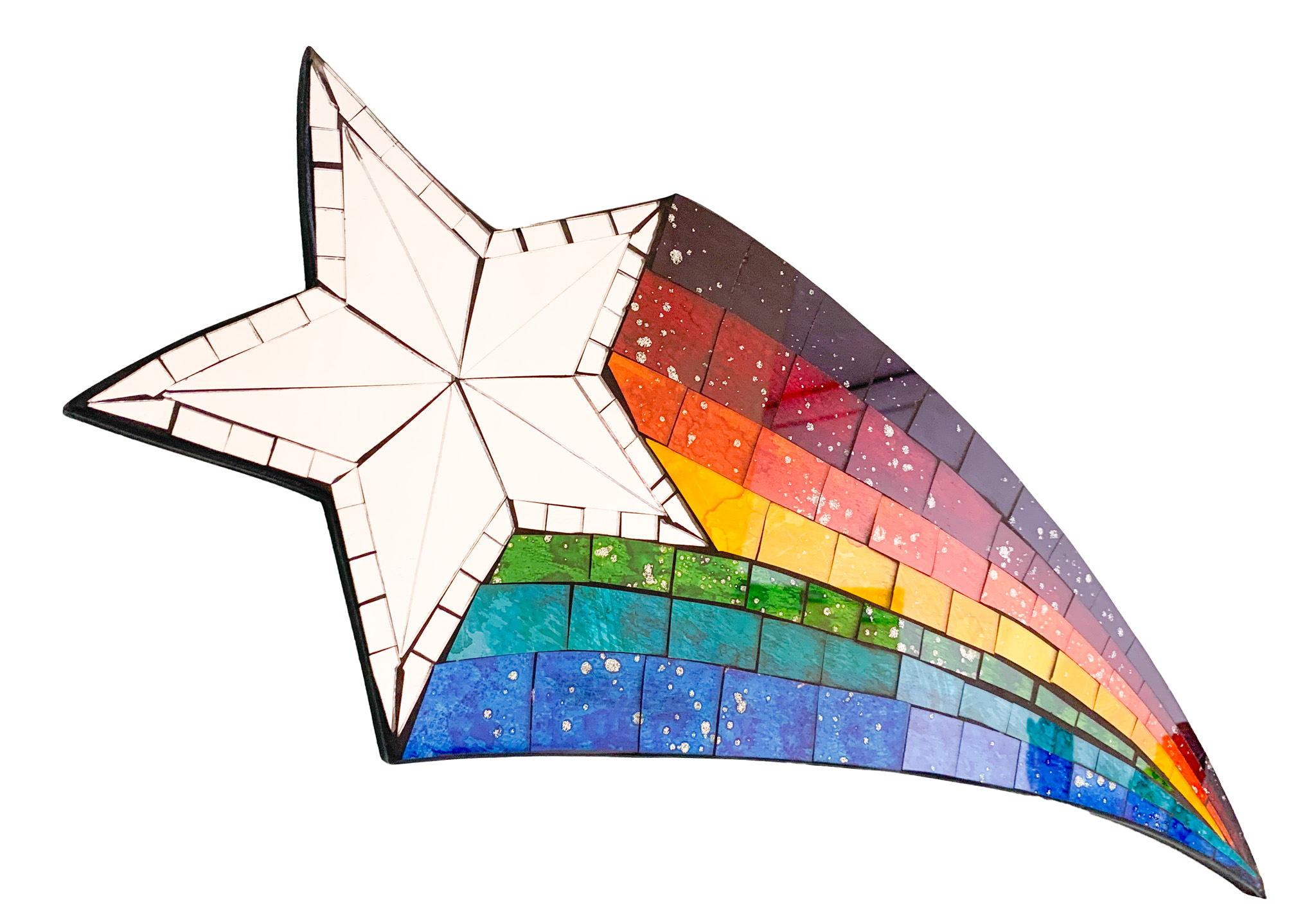 Mosaic Wall Plaque Shooting Star