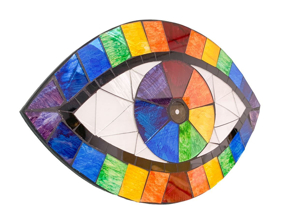 Mosaic Wall Plaque Rainbow Third Eye