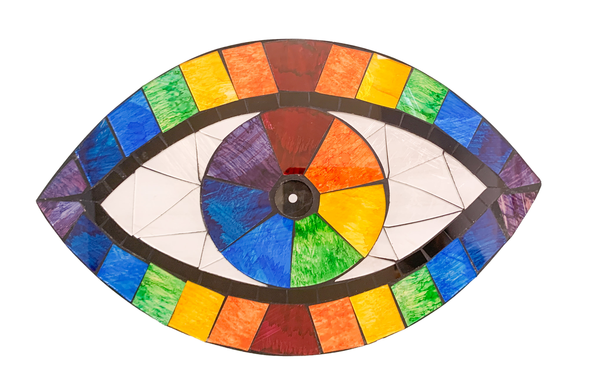 Mosaic Wall Plaque Rainbow Third Eye