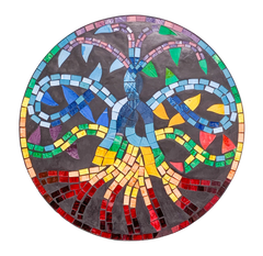 Mosaic Meditation Wall Plaque