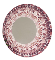 Mosaic Mirror Sunburst Pink / Purple - 40cm