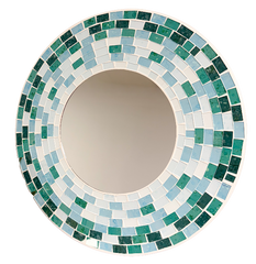 Mosaic Mirror Circular Turquoise - 40cm