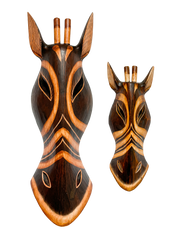 Brown Zebra Mask - Various Sizes