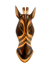 Brown Zebra Mask - Various Sizes