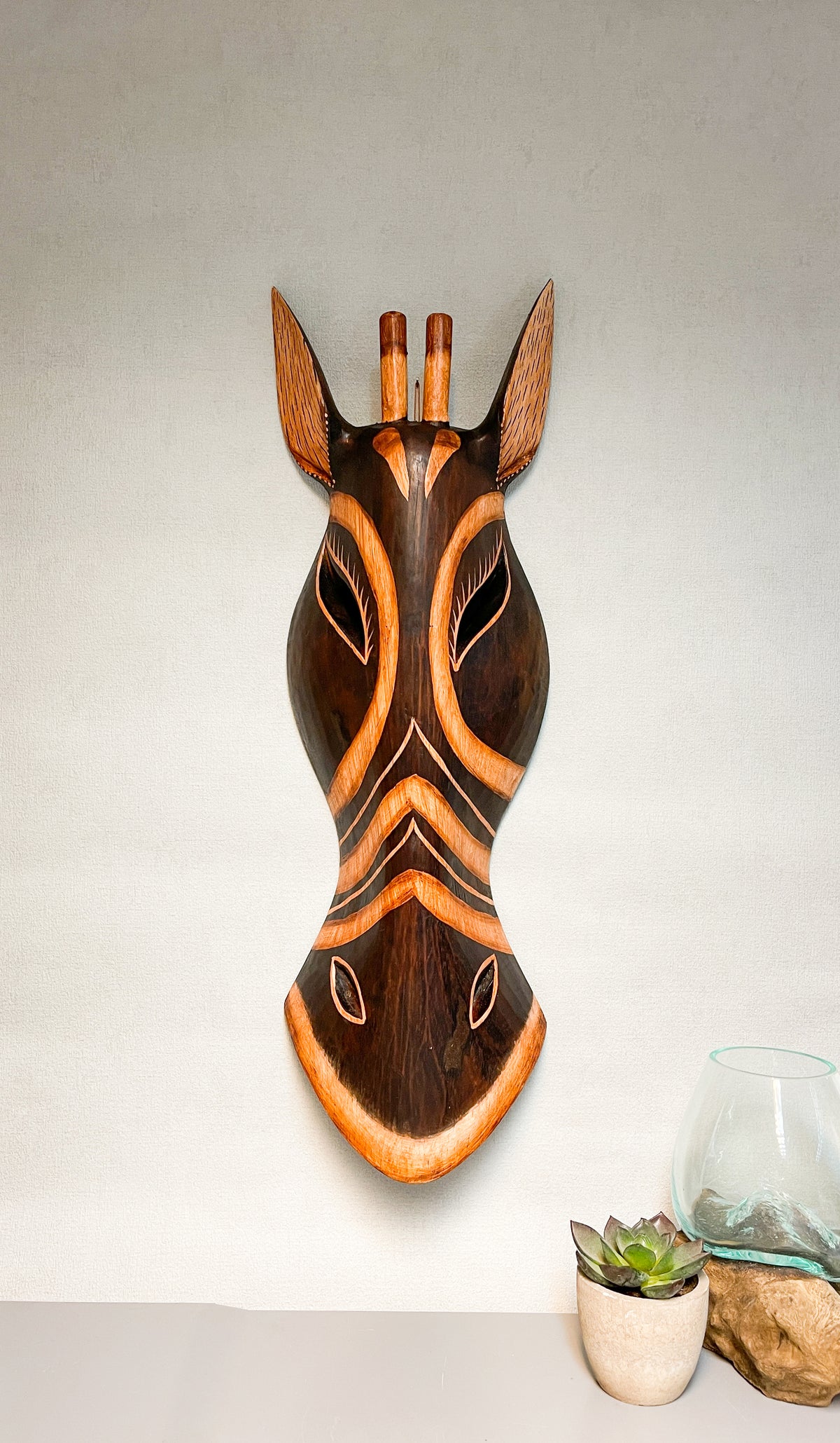 Brown Zebra Mask - Various Sizes