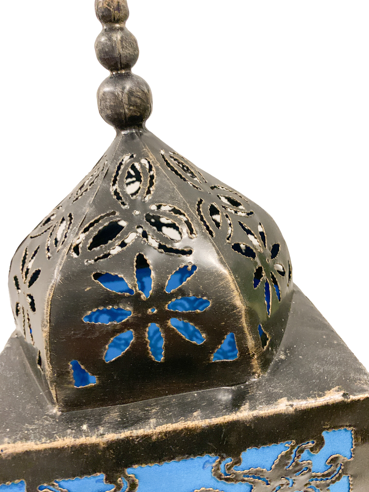 Moroccan Style Lamp Square Turquoise