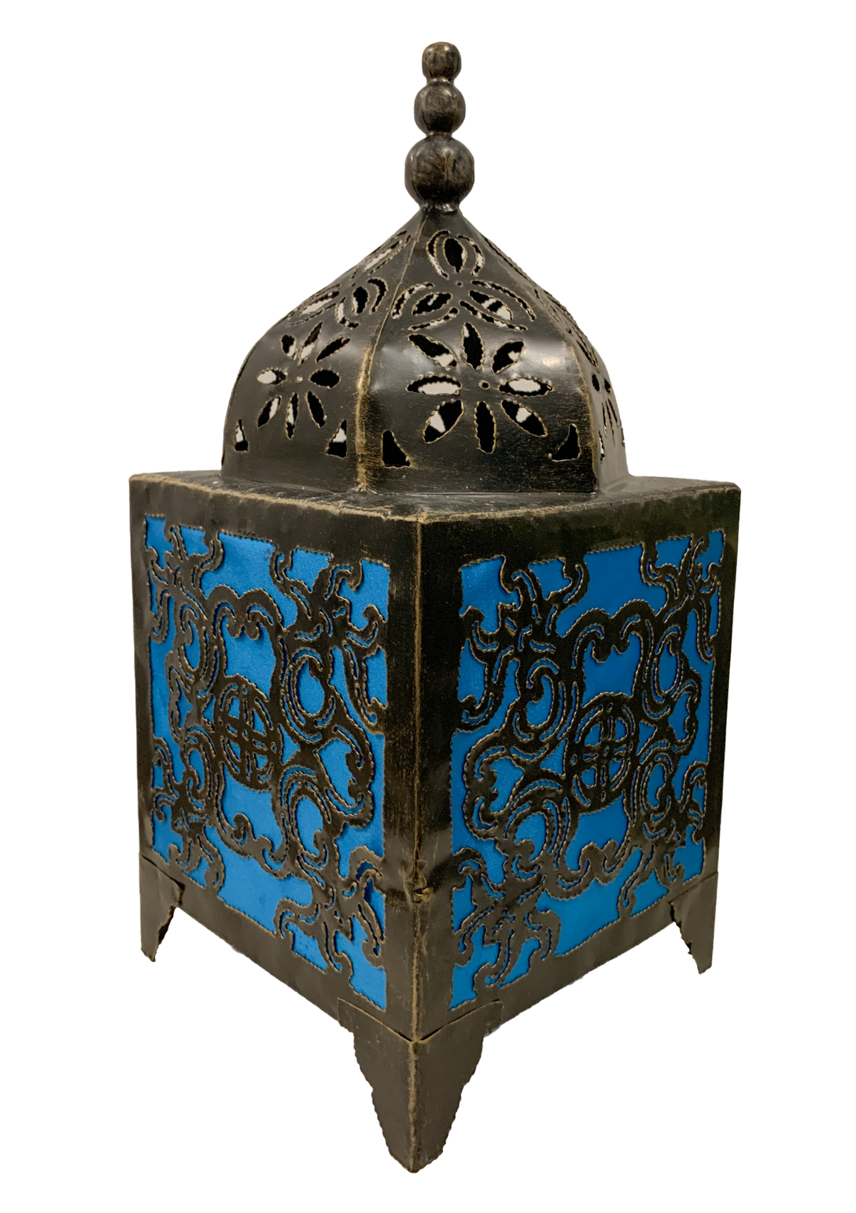 Moroccan Style Lamp Square Turquoise